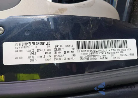 2014 Dodge Grand Caravan Sxt from USA, damaged, VIN 2C4RDGCG7ER213957